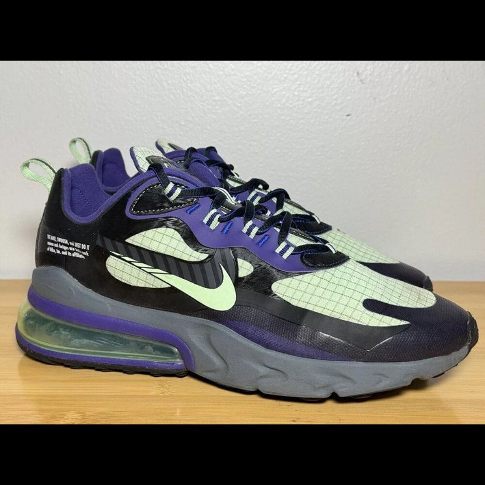 Size 11 - Nike Air Max 270 React Athletic Lace Up Shoe Mens CT1617-001 Black